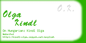 olga kindl business card